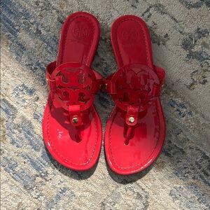 Tory Burch Vibrant Red Thong Sandals
